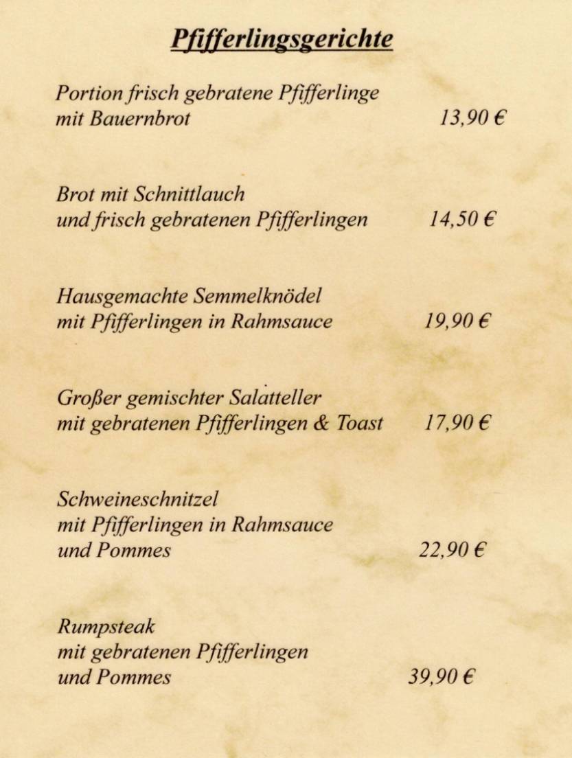 Pfifferlingskarte